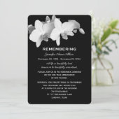Uitnodiging orchidee sterfdagviering (Staand voorkant)