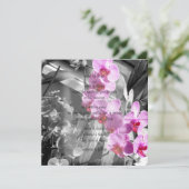Uitnodiging orchideeën (Staand voorkant)