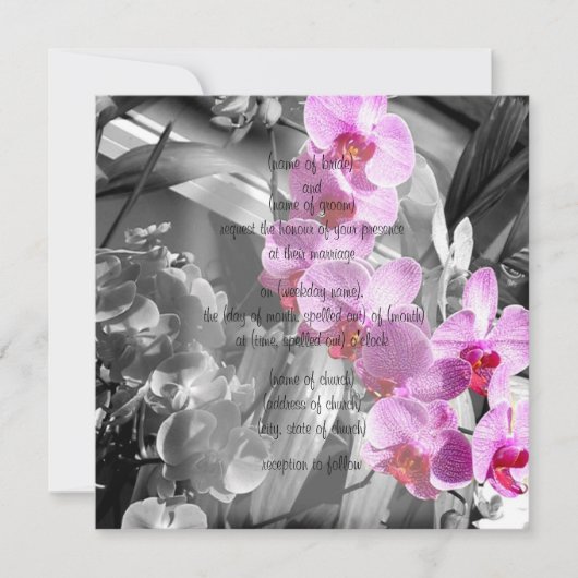 Uitnodiging orchideeën (Voorkant)