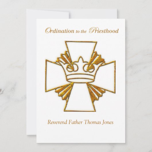 Uitnodiging Ordinatie en Viering Aangepaste Datum (Voorkant)