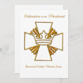 Uitnodiging Ordinatie en Viering Aangepaste Datum (Voorkant / Achterkant)