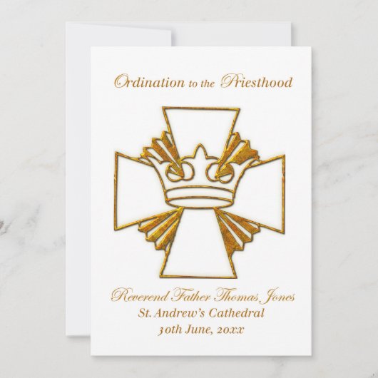 Uitnodiging Ordinatie en Viering Aangepaste Datum (Voorkant)