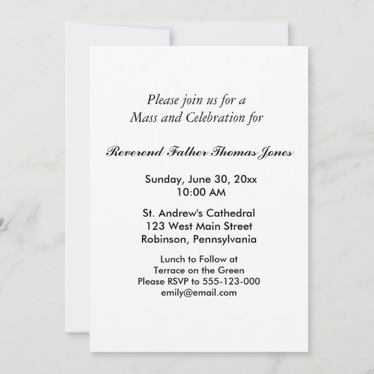 Uitnodiging Ordinatie en Viering Aangepaste Datum (Achterkant)