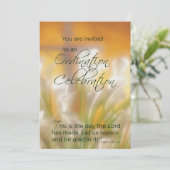 Uitnodiging Ordinatie Lelies & Kruis (Staand voorkant)