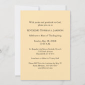 Uitnodiging Ordinatie Lelies & Kruis (Achterkant)