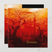 Uitnodiging Oriental Red Gold Bridge (Voorkant / Achterkant)