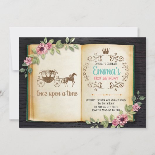 Uitnodiging oud-boekenthemaparty (Voorkant)