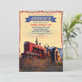 Uitnodiging oude tractor (Staand voorkant)