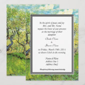 uitnodiging ouders bruid, boomgaard van Gogh... (Voorkant / Achterkant)