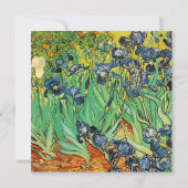 Uitnodiging ouders bruidegom, van Gogh, Irissen (Achterkant)