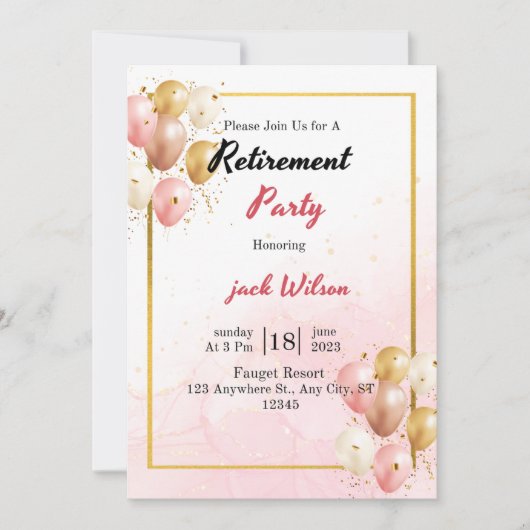 Uitnodiging over pensioen (Voorkant)