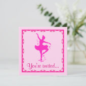 Uitnodiging overweging: Ballerina in Roze (Staand voorkant)