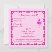 Uitnodiging overweging: Ballerina in Roze (Achterkant)