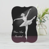 Uitnodiging, overweging Dance, Ballerina Kaart (Staand voorkant)
