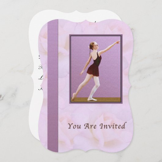 Uitnodiging, overweging Dance, ballet Kaart (Voorkant / Achterkant)