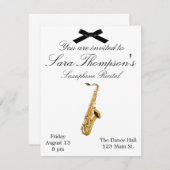 Uitnodiging overweging saxafone (Voorkant / Achterkant)