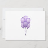 Uitnodiging Paarse Ballonnen (Achterkant)
