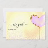 Uitnodiging Paarse en Gouden Dag (Voorkant)