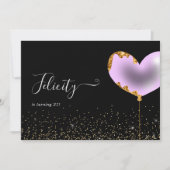 Uitnodiging Paarse en Gouden Dag (Voorkant)