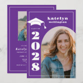 Uitnodiging Paarse fotograaf (Voorkant / Achterkant)