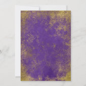 Uitnodiging Paarse Gold Lights (Achterkant)