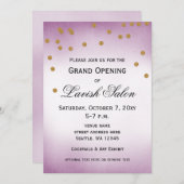 Uitnodiging Paarse Grote Openende Partij (Voorkant / Achterkant)