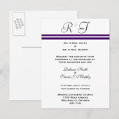 Uitnodiging - Paarse lijn (Voorkant / Achterkant)