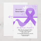 Uitnodiging Paarse lint (Voorkant / Achterkant)