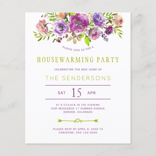 Uitnodiging paarse partij voor opwarming van de aa (Voorkant)