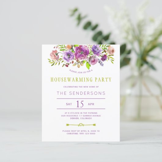 Uitnodiging paarse partij voor opwarming van de aa (Staand voorkant)