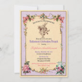 Uitnodiging paarse partij voor tribune-namiddagthe (Voorkant)