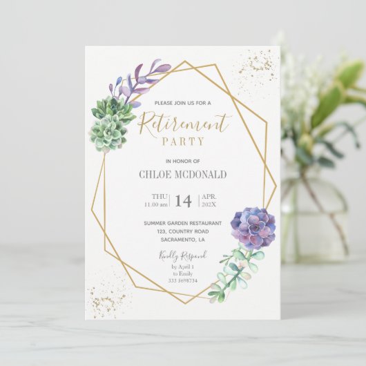 Uitnodiging Paarse partij voor vervroegde uittredi (Staand voorkant)