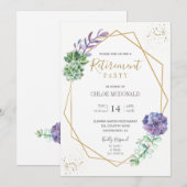 Uitnodiging Paarse partij voor vervroegde uittredi (Voorkant / Achterkant)