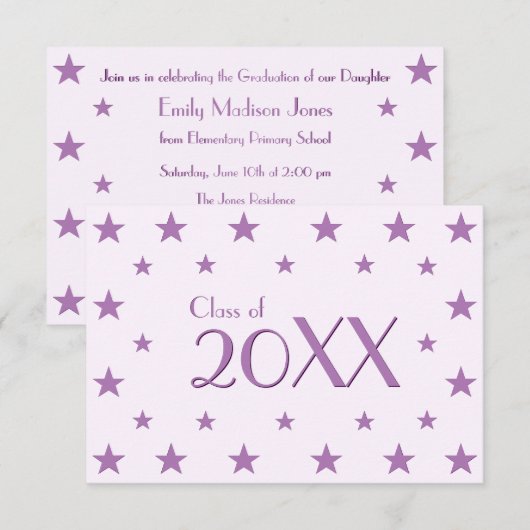 Uitnodiging Paarse studiebeurs (Voorkant / Achterkant)