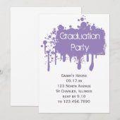 Uitnodiging Paarse verfpartij (Voorkant / Achterkant)