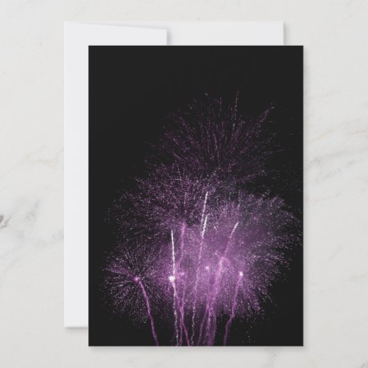 Uitnodiging Paarse vuurwerkpartij (Achterkant)