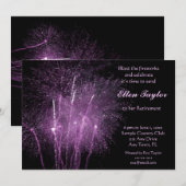 Uitnodiging Paarse vuurwerkpartij (Voorkant / Achterkant)