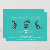 Uitnodiging Paasfeest Pasabrun & Eierjacht (Voorkant / Achterkant)