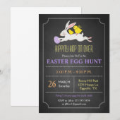 Uitnodiging Paashaas Paaseieren Jacht (Voorkant / Achterkant)