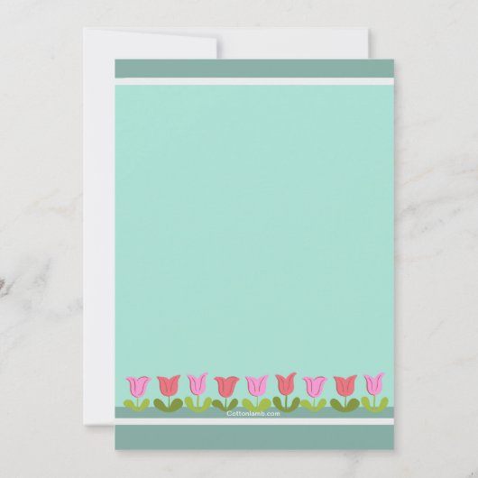 Uitnodiging Paastulpenrand (Achterkant)