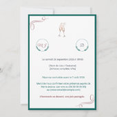 Uitnodiging PACS of Chique Verlovingsfeest (Achterkant)