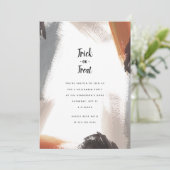 Uitnodiging Painterly Halloween Party (Staand voorkant)