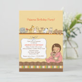 Uitnodiging Pajama Party (Staand voorkant)