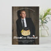 Uitnodiging Pancake Brunch Graduy Party (Staand voorkant)