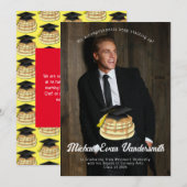 Uitnodiging Pancake Brunch Graduy Party (Voorkant / Achterkant)