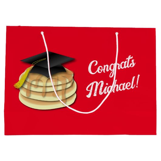 Uitnodiging Pancake Brunch Graduy Party Groot Cadeauzakje (Achterkant)