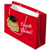 Uitnodiging Pancake Brunch Graduy Party Groot Cadeauzakje (Voorkant Gekanteld)