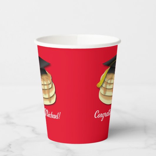 Uitnodiging Pancake Brunch Graduy Party Papieren Bekers (Links)