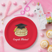 Uitnodiging Pancake Brunch Graduy Party Papieren Bordje (Feest)