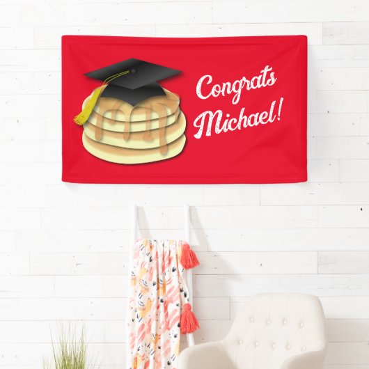 Uitnodiging Pancake Brunch Graduy Party Spandoek (Insitu)